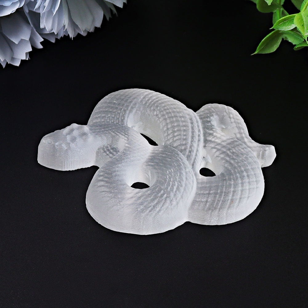 3.2" Selenite Snake Crystal Carvings Wholesale Crystals USA