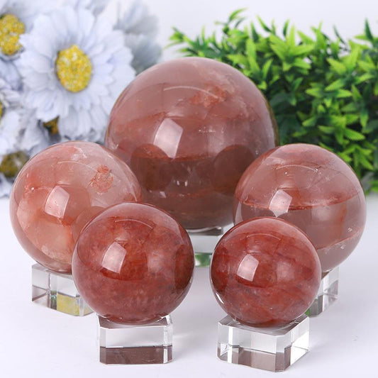 2.5“-4.5” Fire Quartz Sphere Wholesale Crystals USA