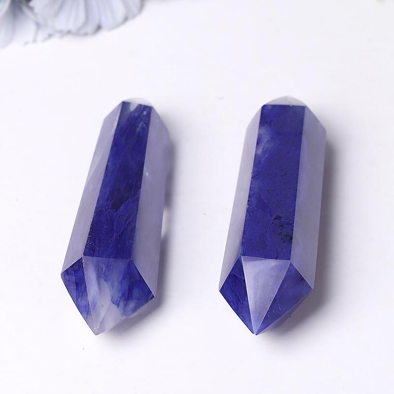 Blue Smelting Quartz Double Terminated Point Wholesale Crystals USA