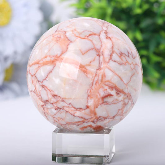 2.5"-4.5" Red Line Sphere Wholesale Crystals USA