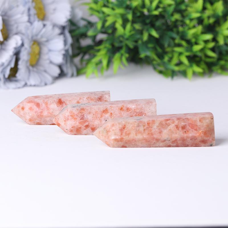 Wholesale High Quality Healing Crystal Stone Gold Sunstone Point for Decoration Wholesale Crystals USA