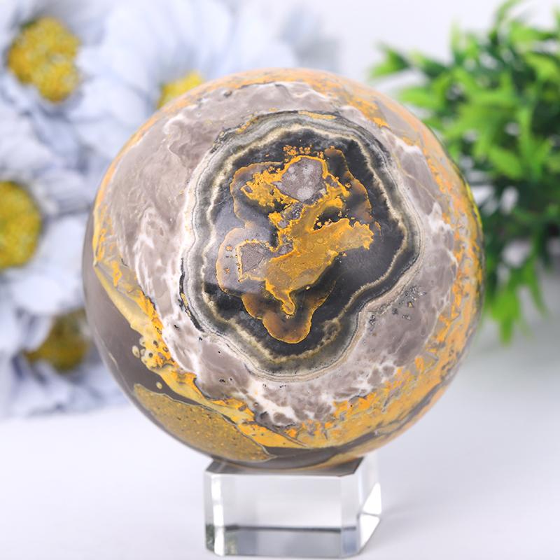 2.5"-4.5" Bumble Bee Jasper Sphere Wholesale Crystals USA