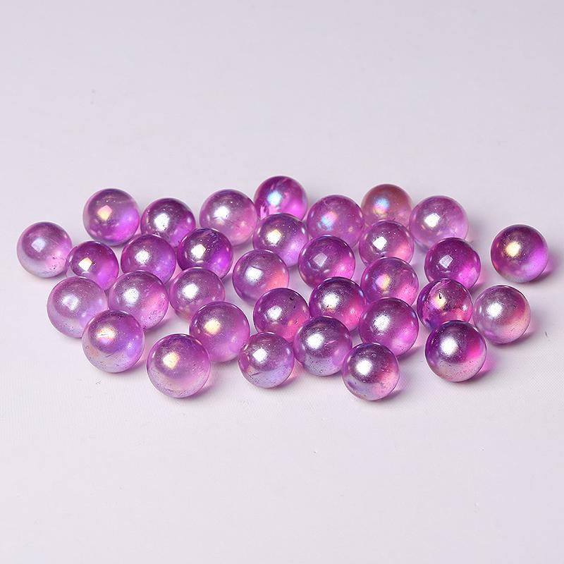 0.5-0.7'' High Quality Purple Aura Crystal Spheres Crystal Balls for Healing Wholesale Crystals USA