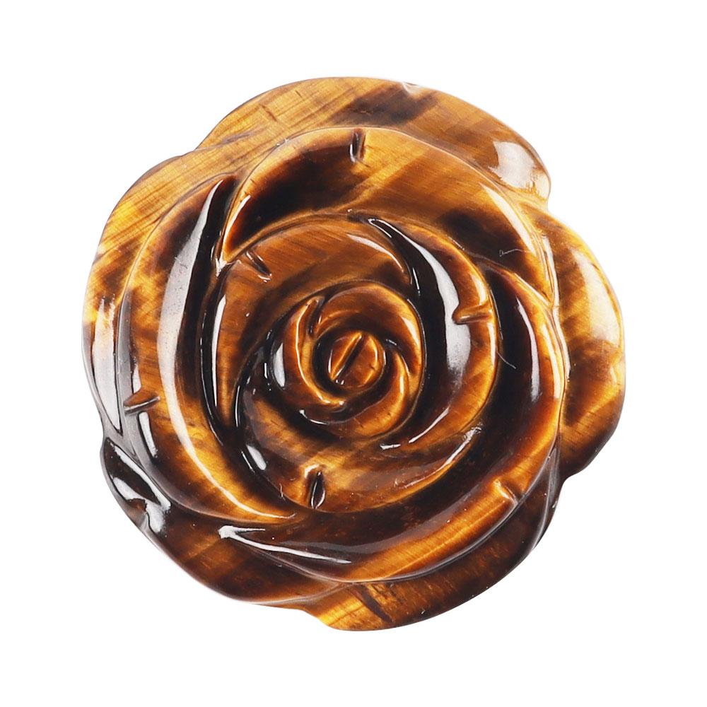 Crystal Flower Pocket Stone Hand Carved Gemstone Flower Healing Crystal Rose Flower For Sale Wholesale Crystals USA