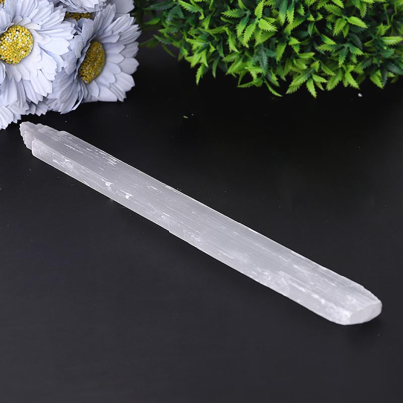 Drilled Selenite Wand for Hanging