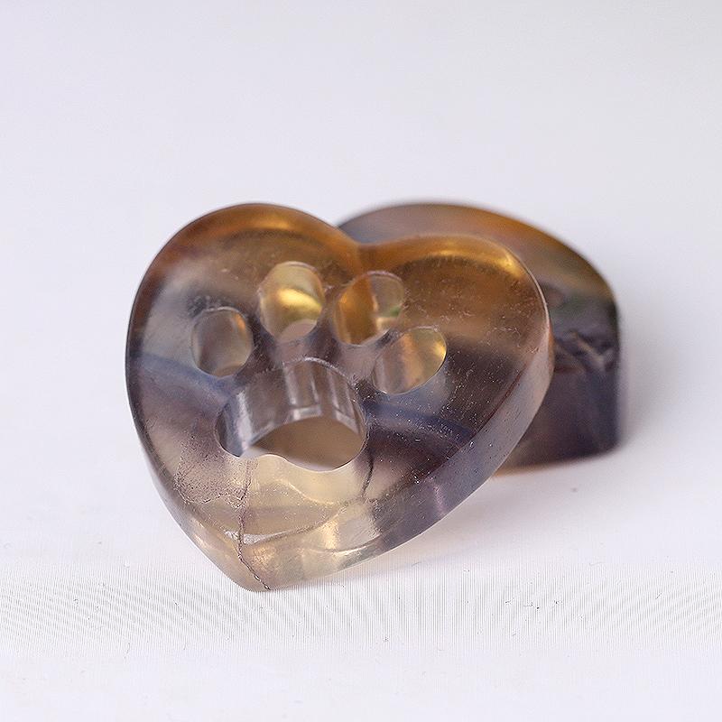 1.5" Heart with Cat Paw Shape Crystal Carvings Wholesale Crystals USA