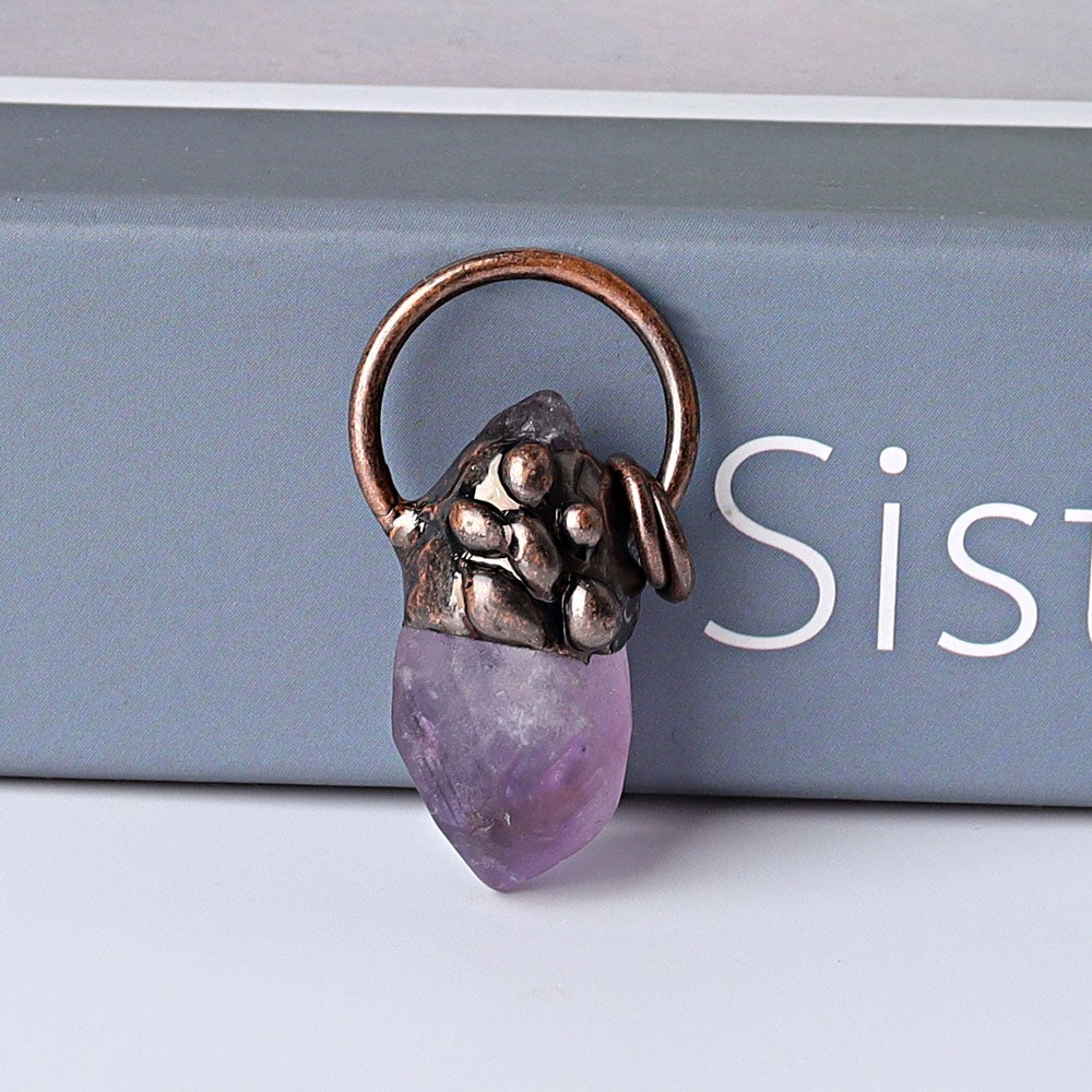 1.5" Amethyst Pendant for DIY Wholesale Crystals USA