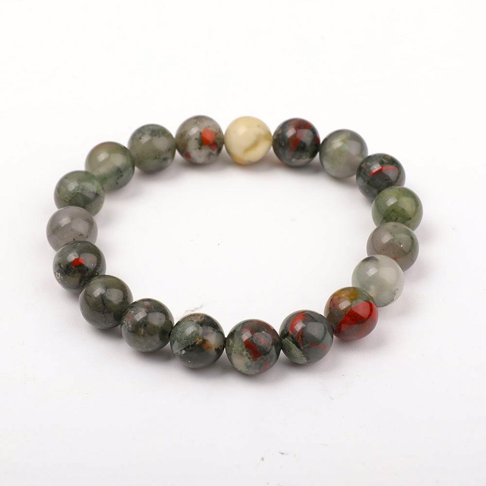 10mm Blood Stone Bracelet Wholesale Crystals USA