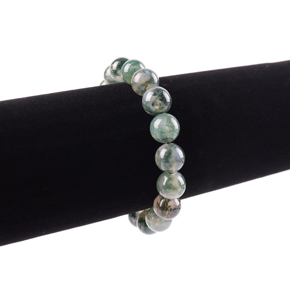 10mm Moss Agate Bracelet Wholesale Crystals USA