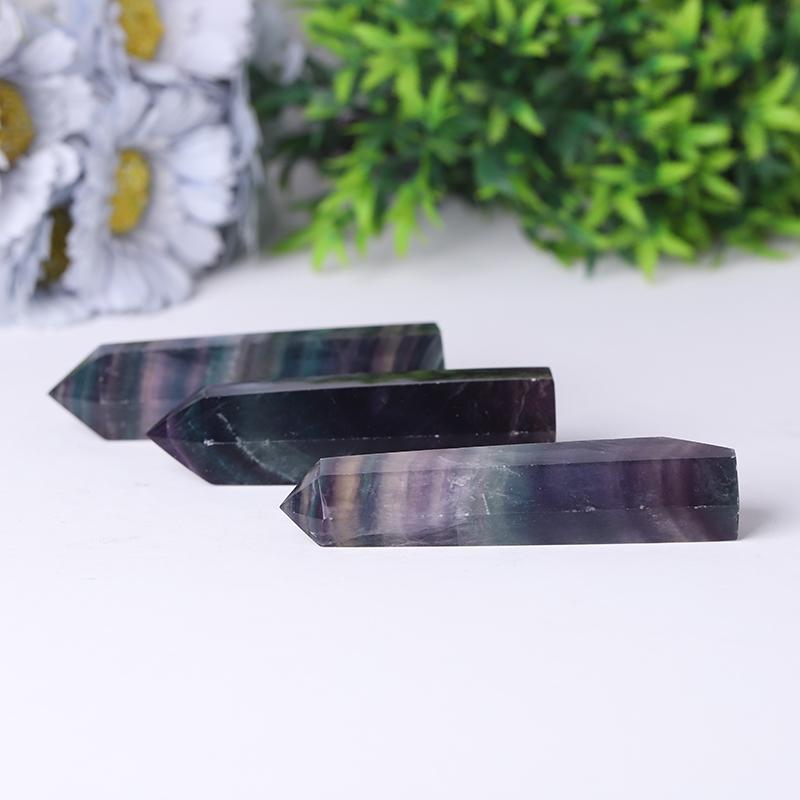 High Quality Crystal Wand Points Colorful Fluorite Tower Small Rainbow Fluorite Point Wholesale Crystals USA