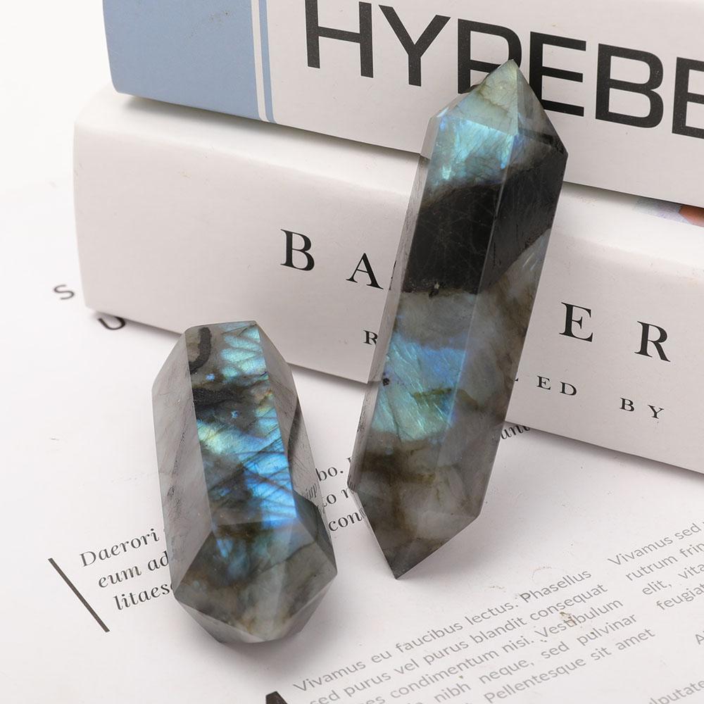 Set of 2 Labradorite Double Terminated Points Wholesale Crystals USA