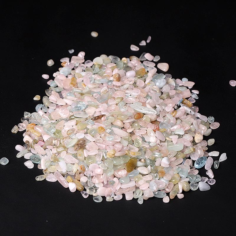 0.1kg Natural Morganite Chips Crystal Chips for Decoration Wholesale Crystals USA