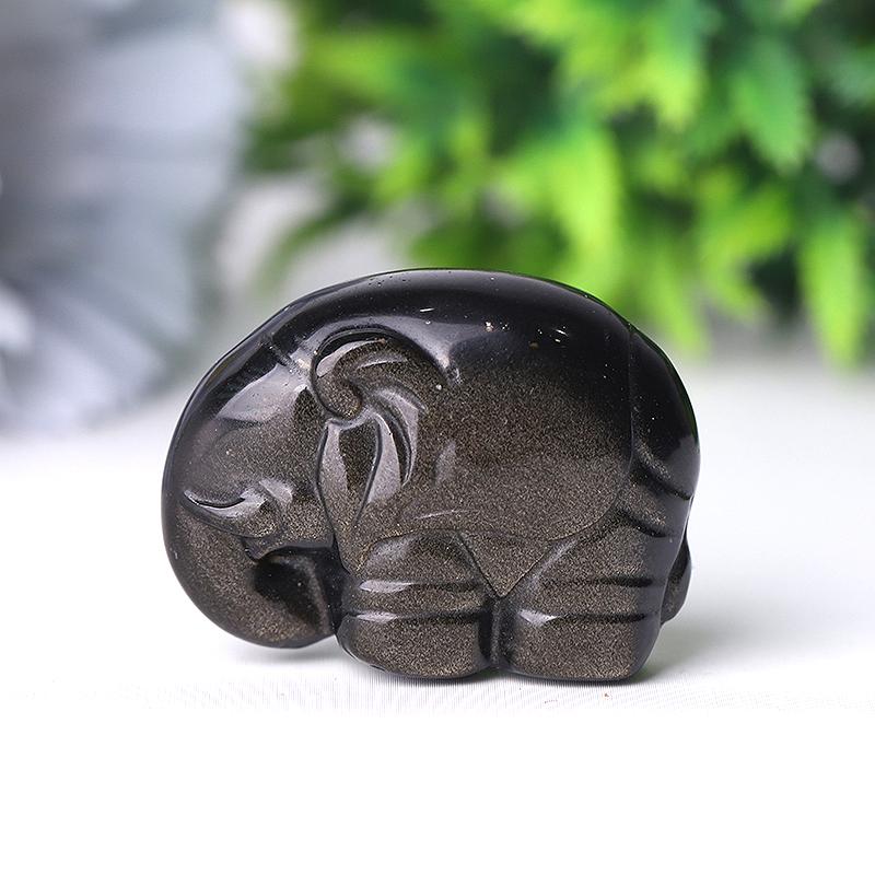 1.5" Elephant Crystal Carvings Wholesale Crystals USA