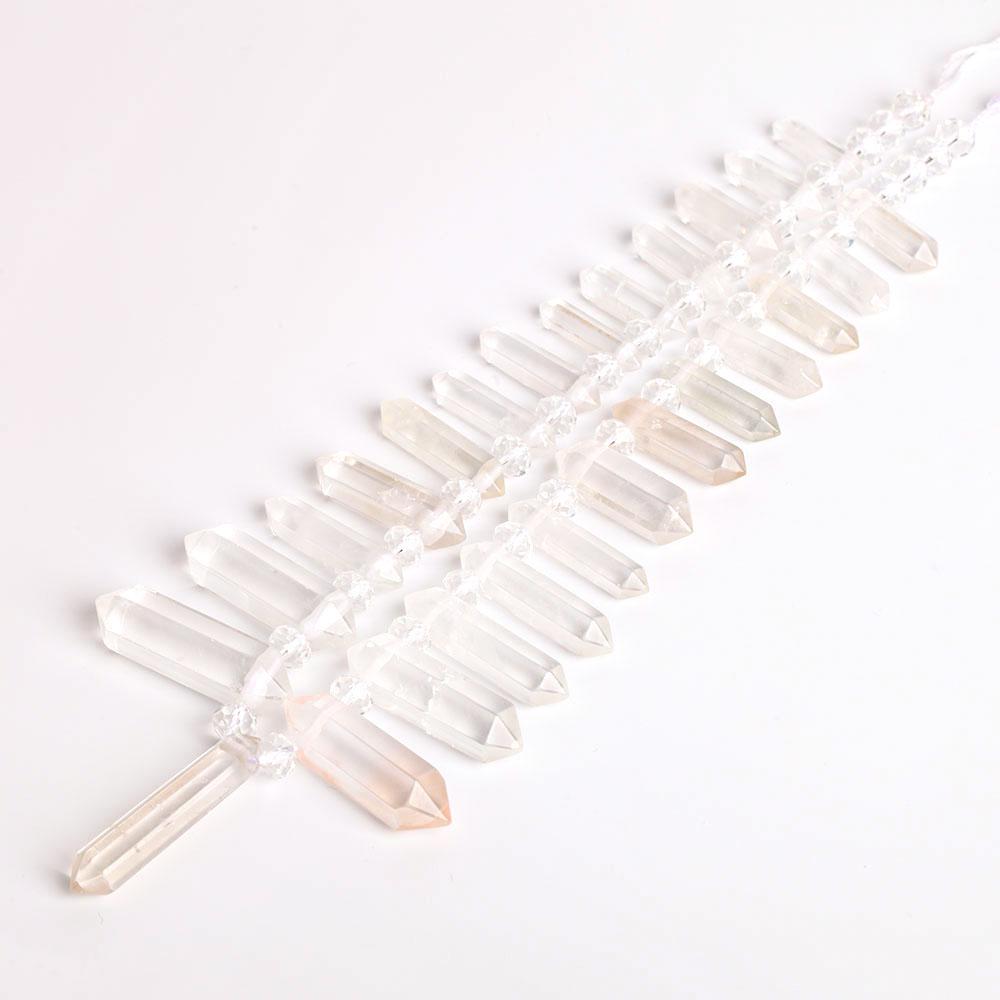 Clear Quartz Crystal Point Chain String for DIY Wholesale Crystals USA