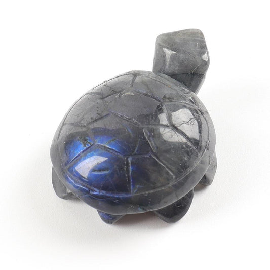 Labradorite Rainbow Turtle Crystal Carving Luck Fortune Healing Statue Wholesale Crystals USA