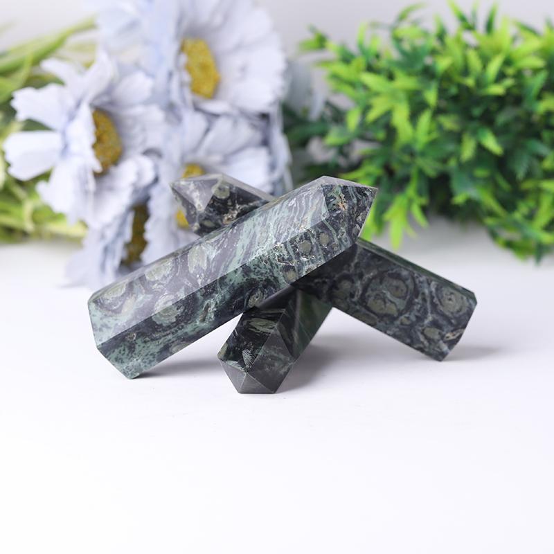 Wholesale Natural Crystal Green Kambaba Jasper Point Healing Crystal Tower Wholesale Crystals USA