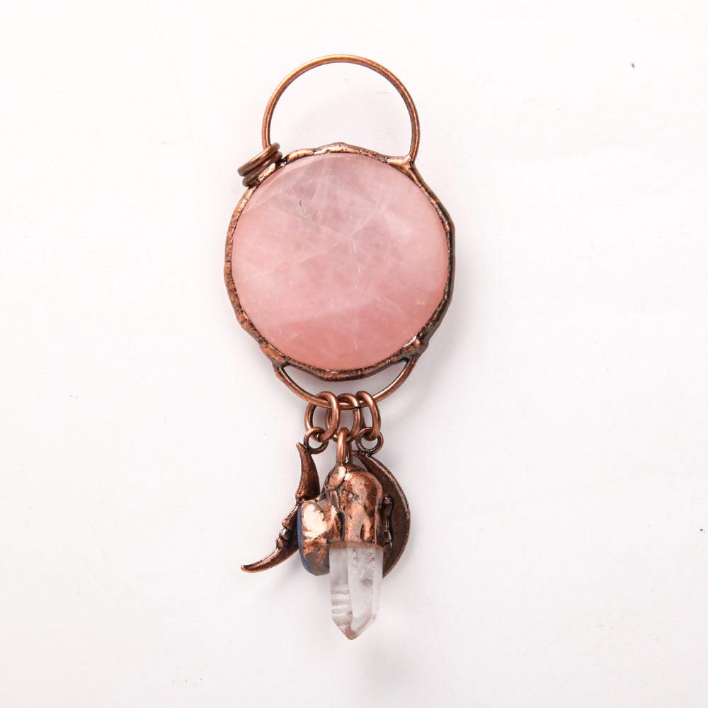 Rose Quartz Clear Quartz Kyanite Pendant Wholesale Crystals USA