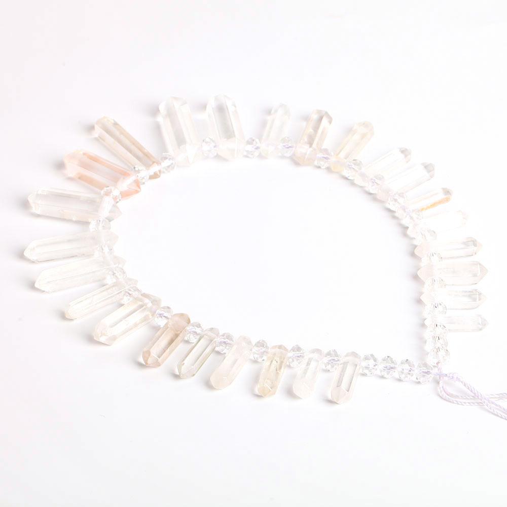 Clear Quartz Crystal Point Chain String for DIY Wholesale Crystals USA