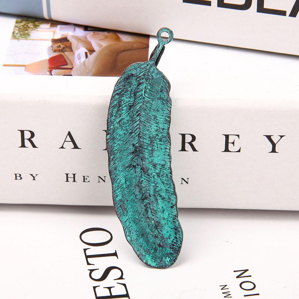 Metal Feather Shape Pendant with Kyanite Wholesale Crystals USA