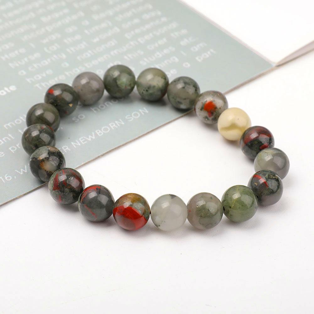 10mm Blood Stone Bracelet Wholesale Crystals USA