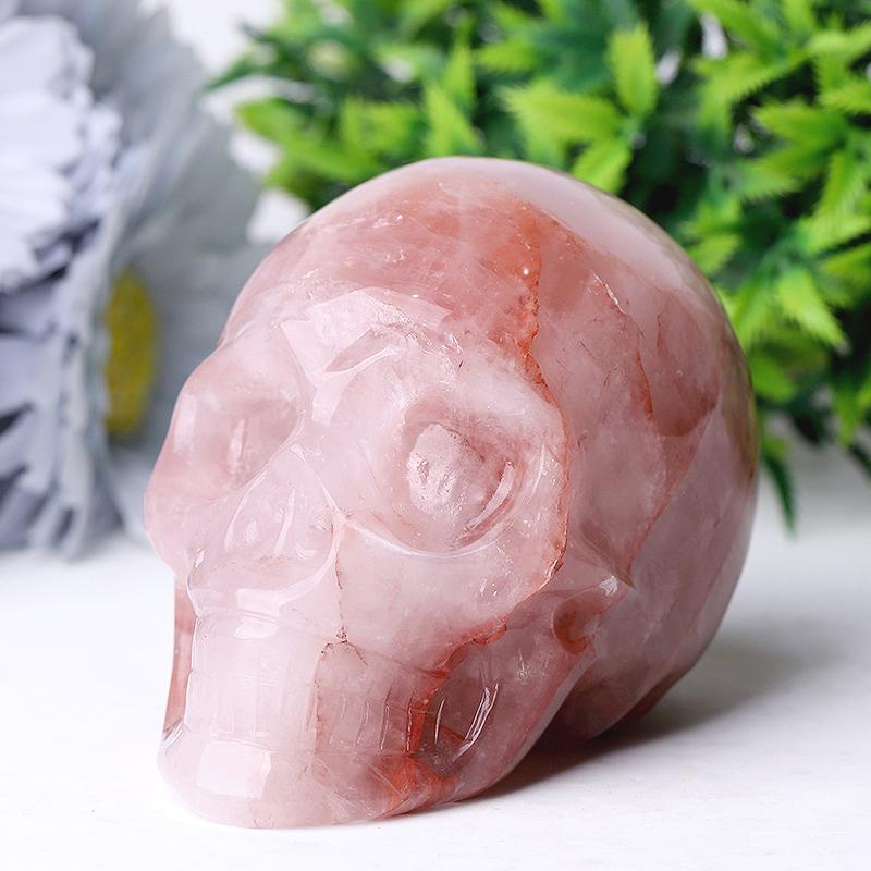 3.5" Fire Quartz Skull Crystal Carvings Wholesale Crystals USA