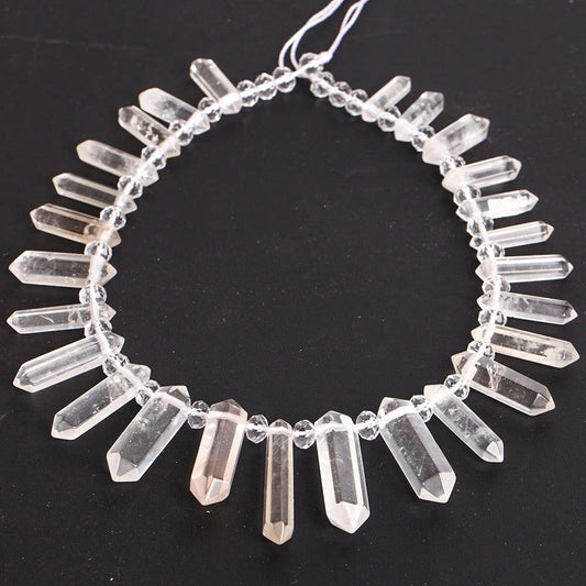 Clear Quartz Crystal Point Chain String for DIY Wholesale Crystals USA