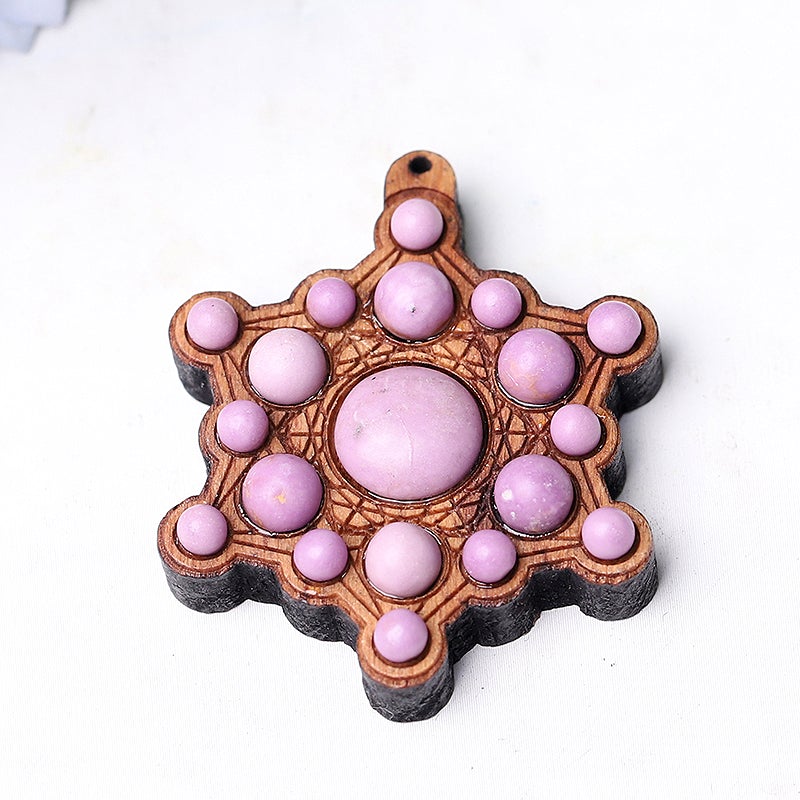 Wooden Chakra Crystal Pendant Wholesale Crystals USA