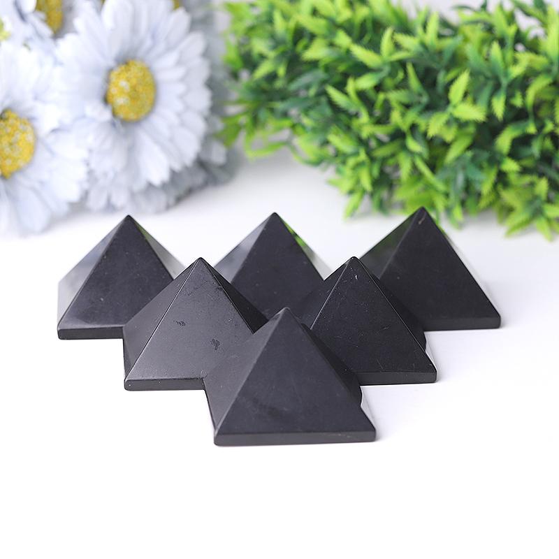 1.5"- 2.0" Shungite Pyramid Carvings