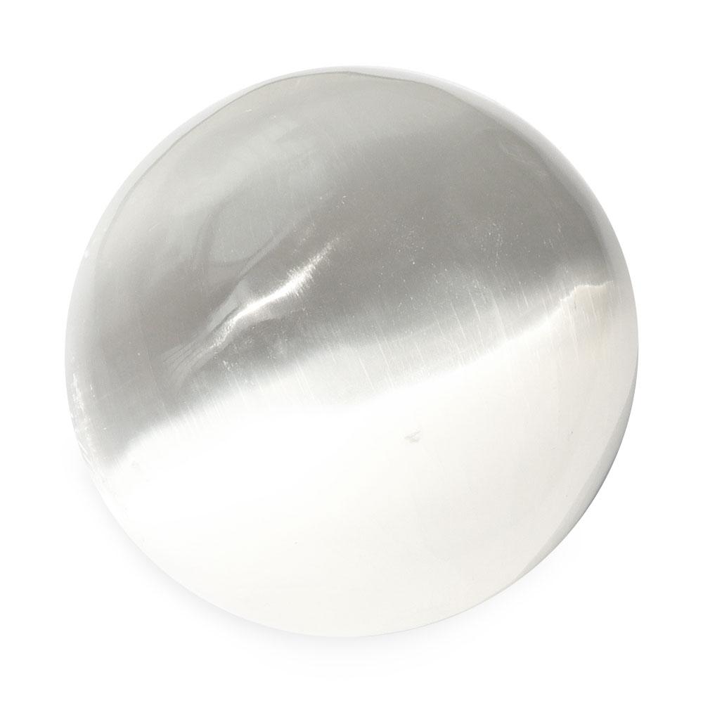 3.85” Selenite White Sphere Ball Wholesale Crystals USA