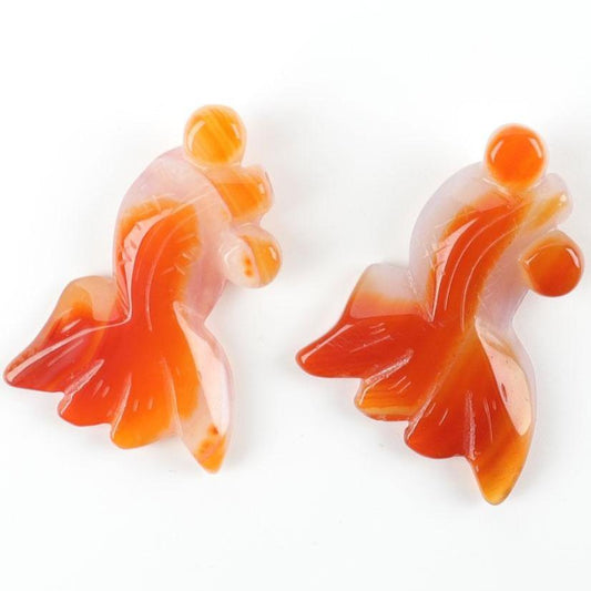 Carnelian Goldfish Pendant Wholesale Crystals USA