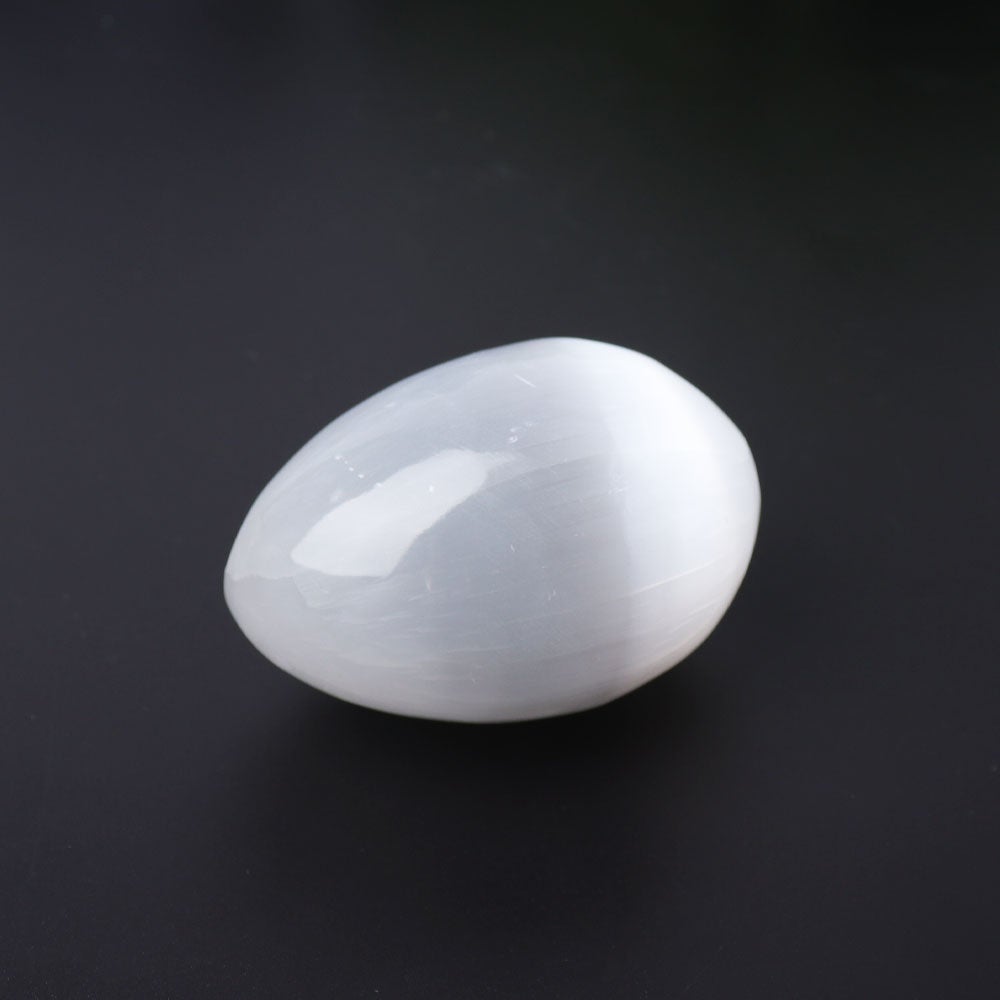 2.5" Selenite Egg Palm Stone Wholesale Crystals USA