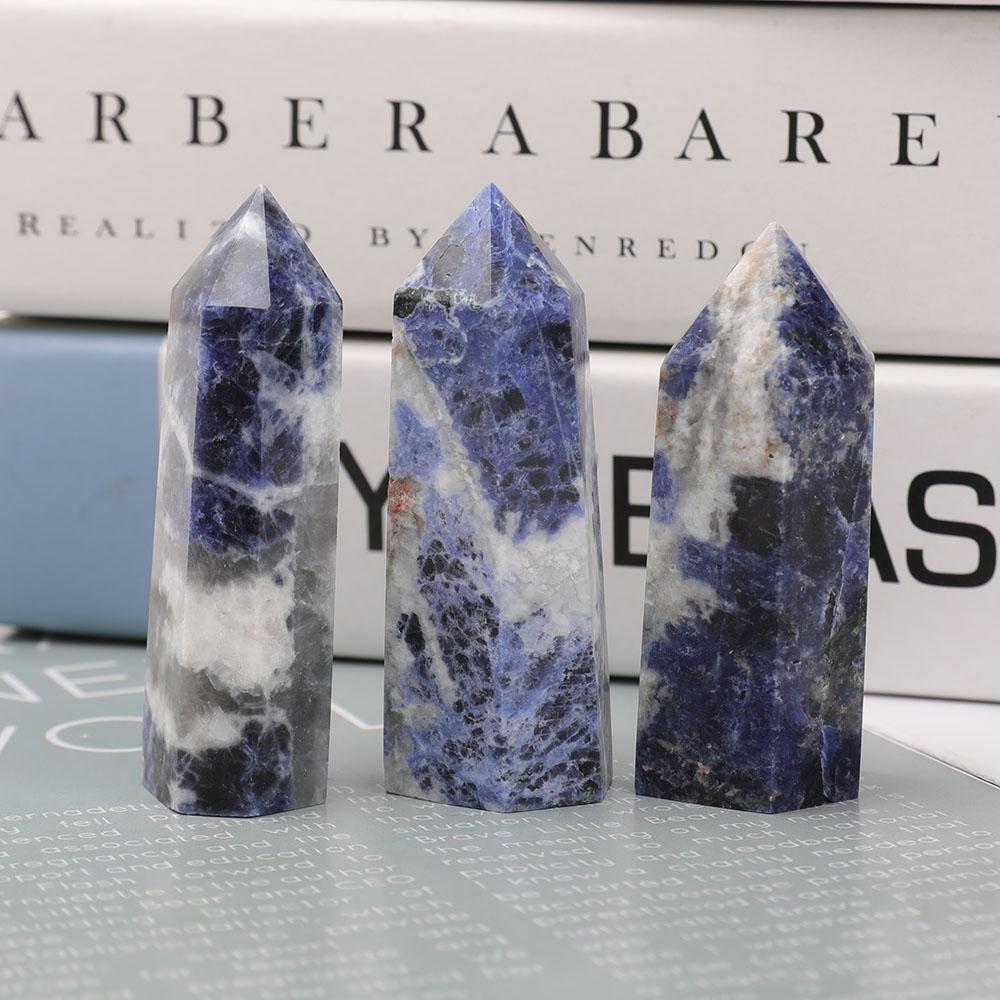 Set of 3 Sodalite Points Wholesale Crystals USA