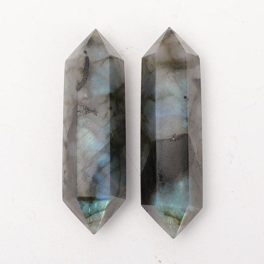 Set of 2 Labradorite Double Terminated Points Wholesale Crystals USA