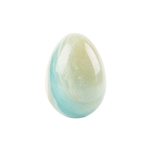 2" Sky Blue Stone Carving Egg Shape Crystal Palm Stone Wholesale Crystals USA