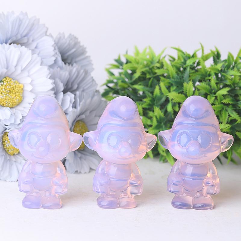 3.18" Pink Opalite Smurfs Crystal Carvings Wholesale Crystals USA