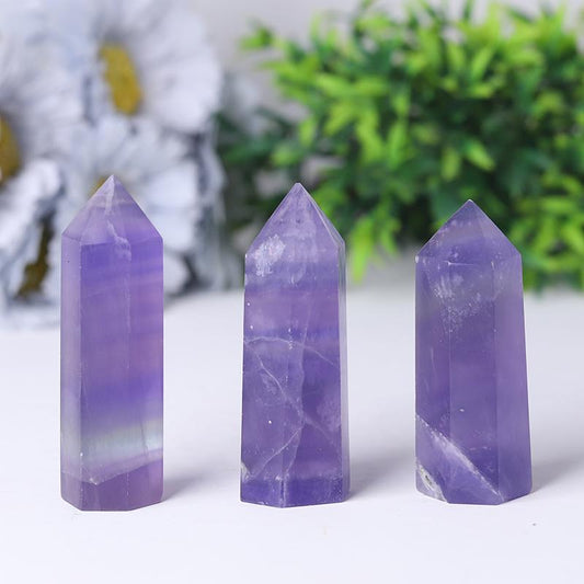 Wholesale Natural Healing Stone Purple Fluorite Points Wholesale Crystals USA