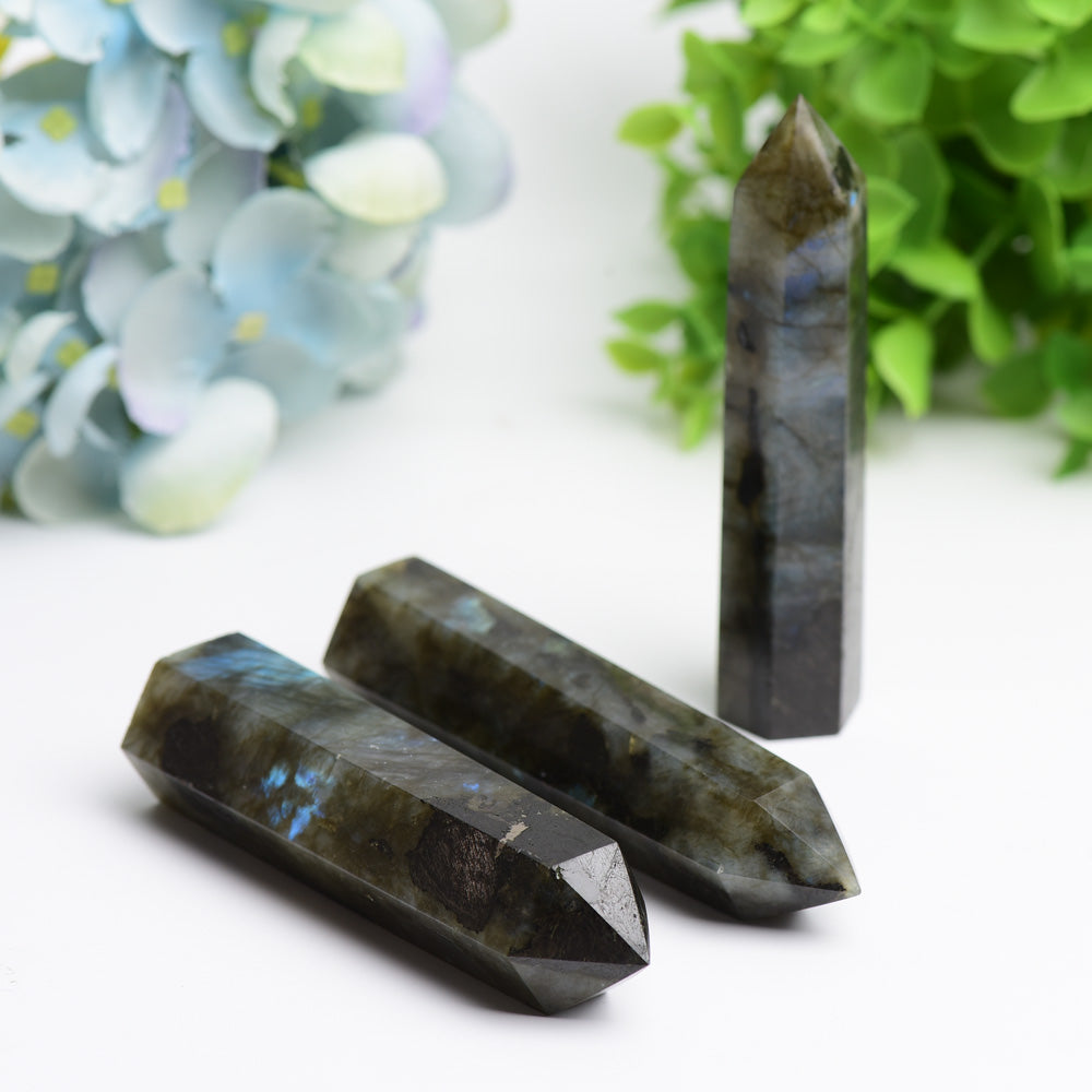 2.5"-4.5" Labradorite Point Bulk Wholesale  Crystals USA