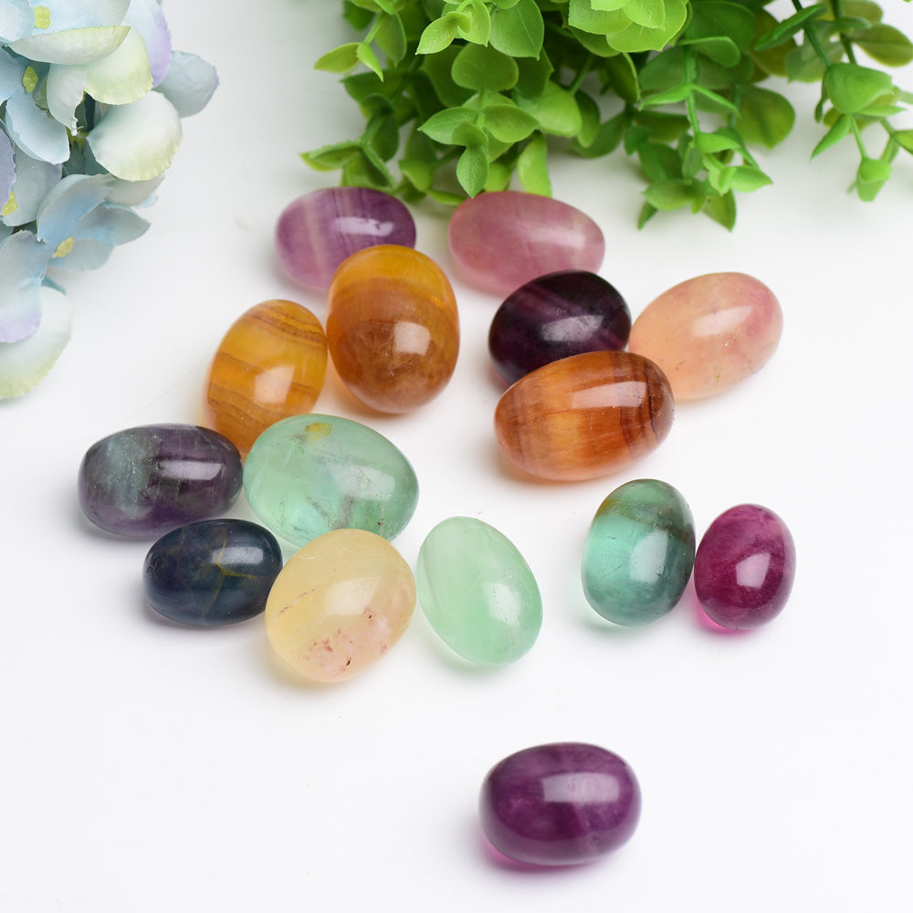 30-40mm Mixed Fluorite Tumbles Bag Bulk Wholesale  Crystals USA