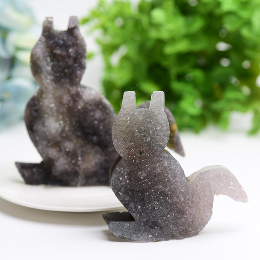 3.2"-4.2" Cluster Cat Crystal Carving Bulk Wholesale  Crystals USA