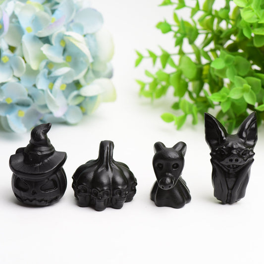 Black Obsidian Carving for Halloween Bulk Wholesale  Crystals USA