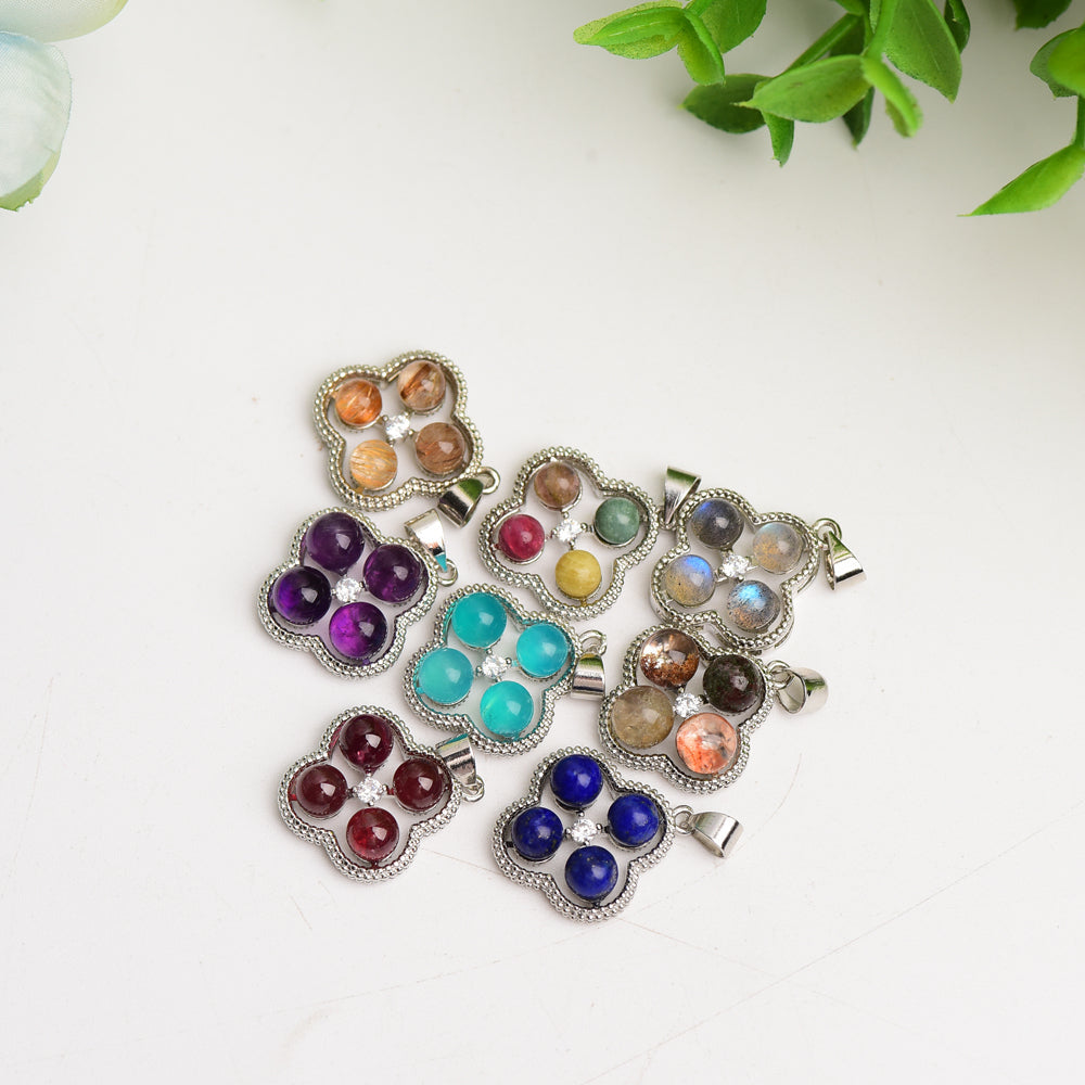 Mixed Crystal Flower Shape Pendant Bulk Wholesale  Crystals USA