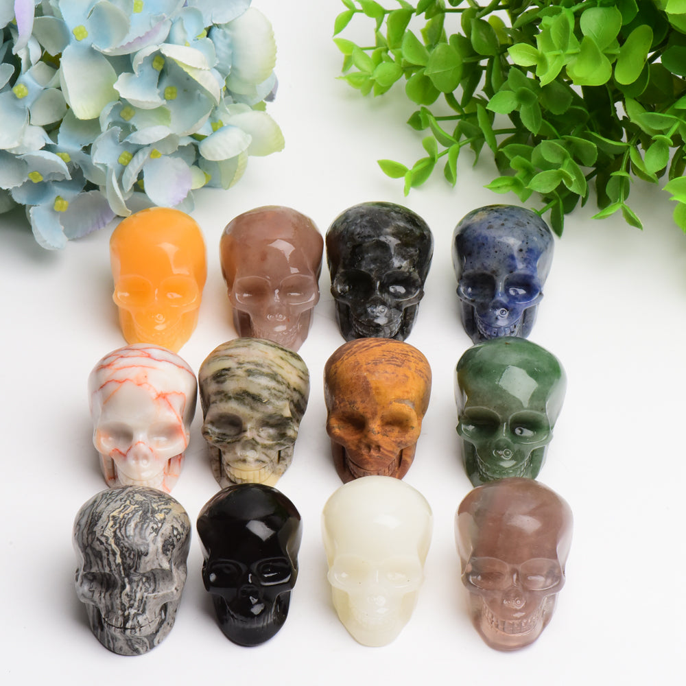 Mixed Crystal Skull Carving for Halloween Bulk Wholesale  Crystals USA