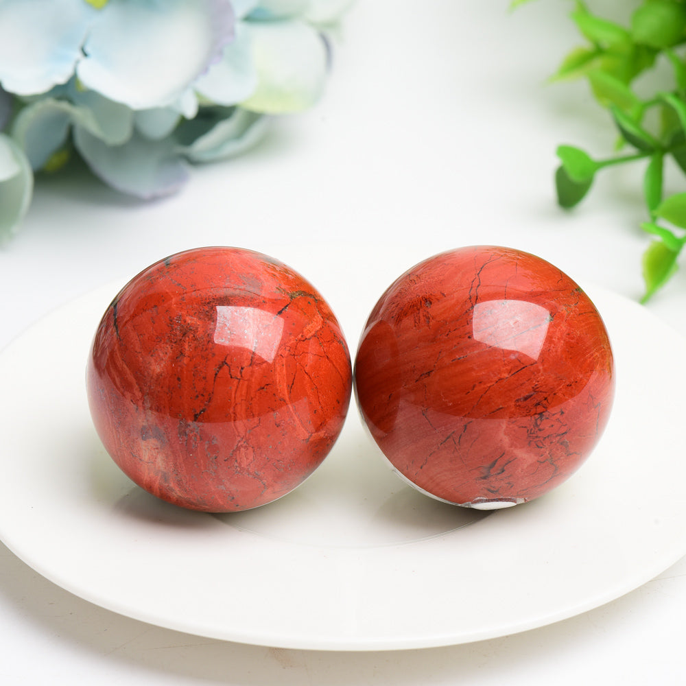 1.5" Red Jasper Howlite Poke Ball Crystal Sphere Bulk Wholeslae  Crystals USA