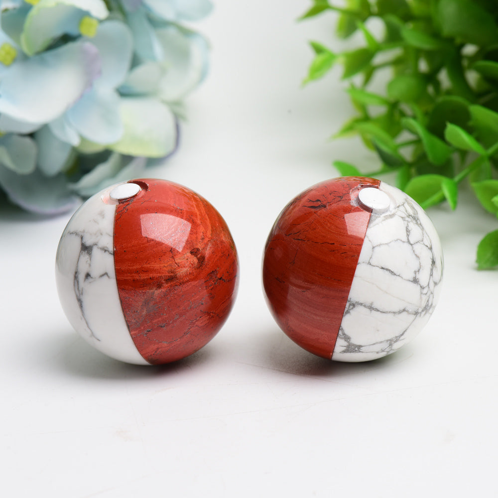 1.5" Red Jasper Howlite Poke Ball Crystal Sphere Bulk Wholeslae  Crystals USA