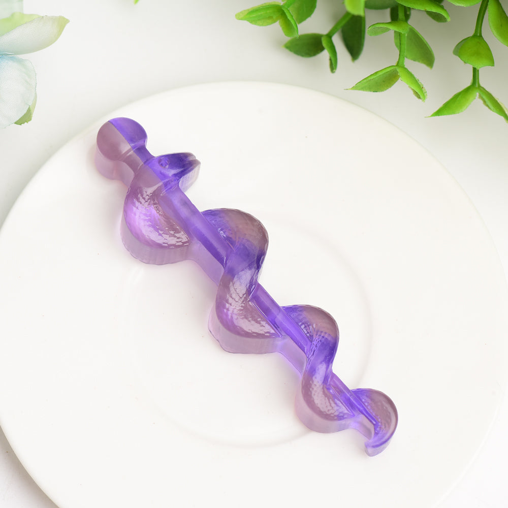 3.7" Fluorite Sword with Snake Ceystal Carving Bulk Wholesale  Crystals USA