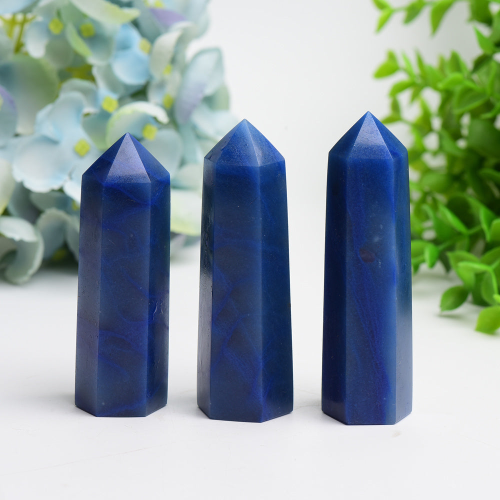 2.5"-4.0" Blue Aventurine Crystal Point Bulk Wholesale  Crystals USA