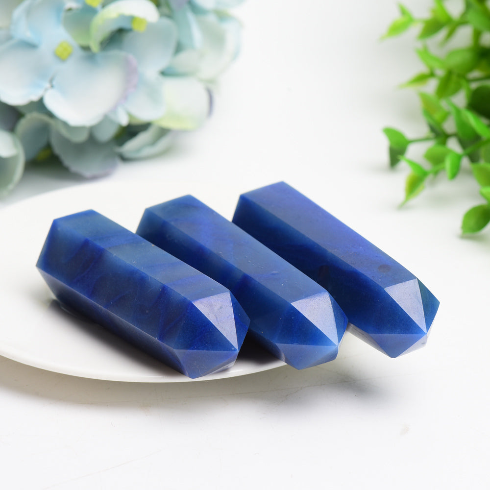 2.5"-4.0" Blue Aventurine Crystal Point Bulk Wholesale  Crystals USA