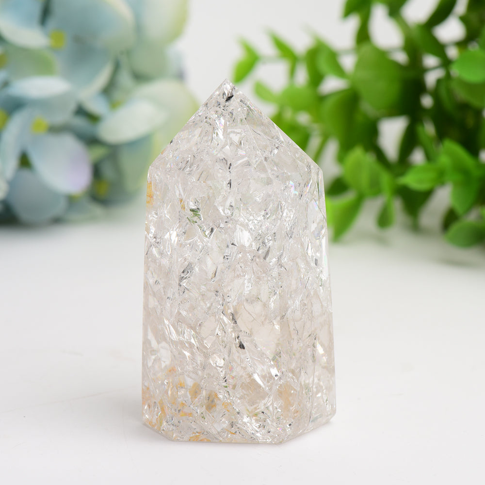 2.5"-4.0" Crack Clear Quartz Crystal Tower Bulk Wholesale  Crystals USA