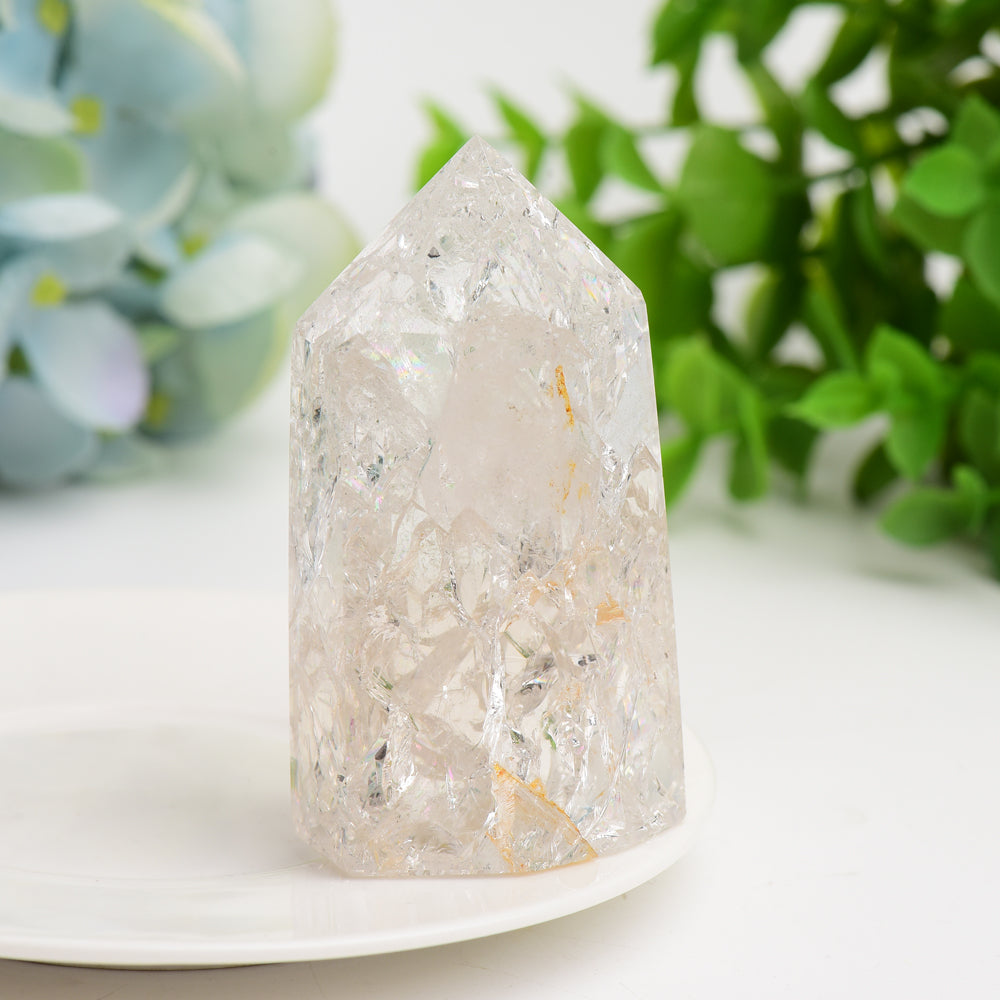 2.5"-4.0" Crack Clear Quartz Crystal Tower Bulk Wholesale  Crystals USA