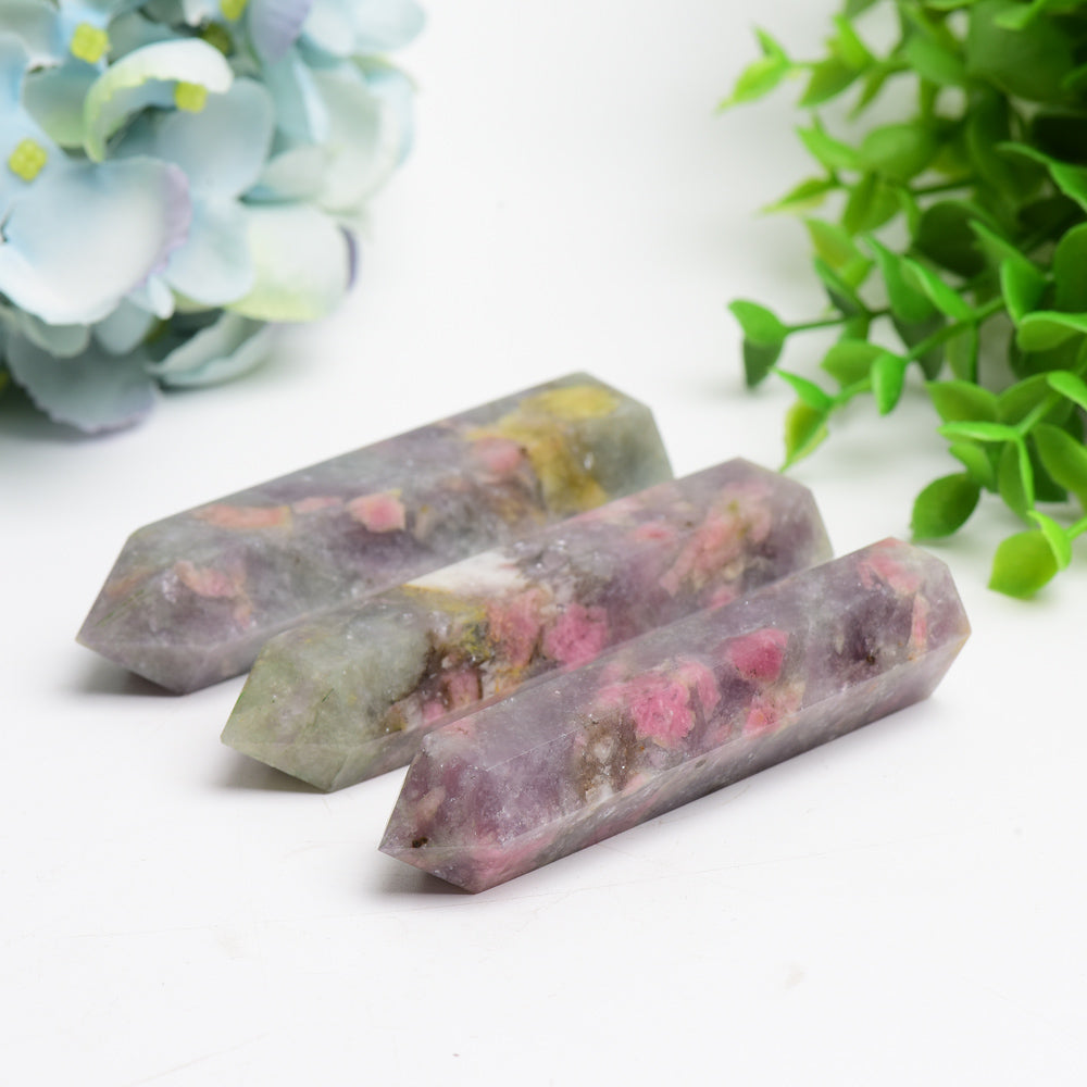 2.5"-4.0" Pink Tourmaline Crystal Point Bulk Wholesale  Crystals USA